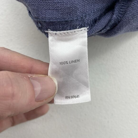 Pure J. Jill LP Petite Pants Garment Dyed Linen Crop Cropped Pockets Drawstring - Picture 11 of 15